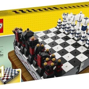 LEGO Black, White, and Red Chess Set